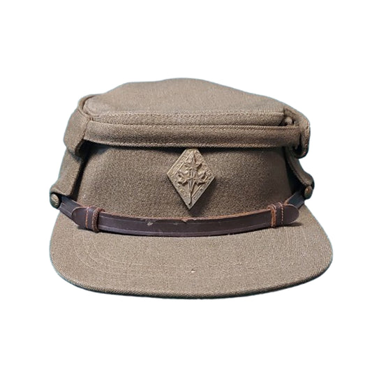 WW2 Canadian Women's Army Corps CWAC Visor Cap With Badge