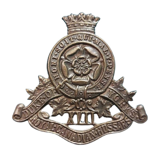 WW2 Canadian 17th Duke Of Yorks Royal Canadian Hussars Cap Badge