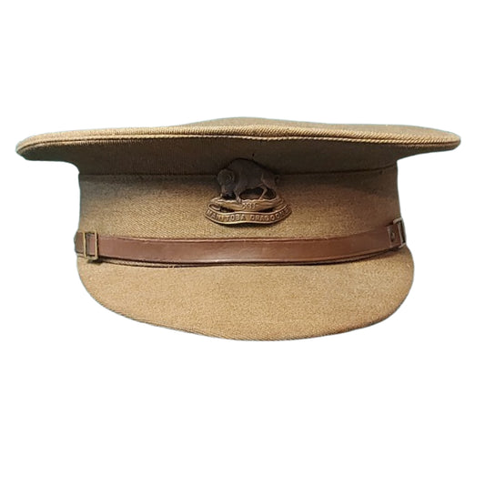 Pre-WW2 Canadian 12th Manitoba Dragoons Headquarters Visor Cap