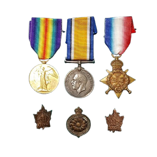WW1 Canadian PPCLI Princess Patricia's Canadian Light Infantry Medal And Badge Set