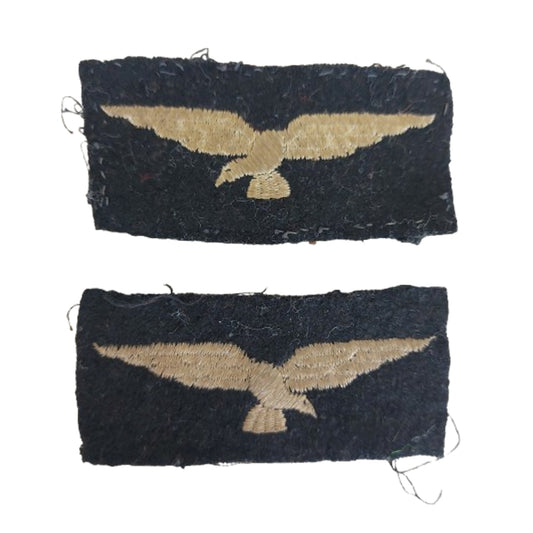 WW2 Canadian RCAF Albatross Cloth Shoulder Title Pair