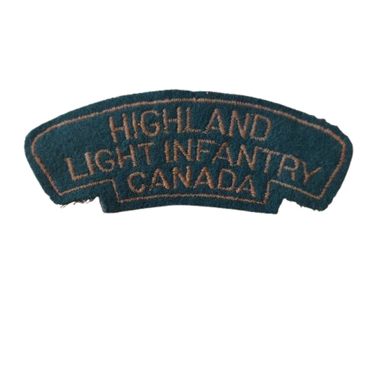 WW2 Canadian HLI Highland Light Infantry Shoulder Title