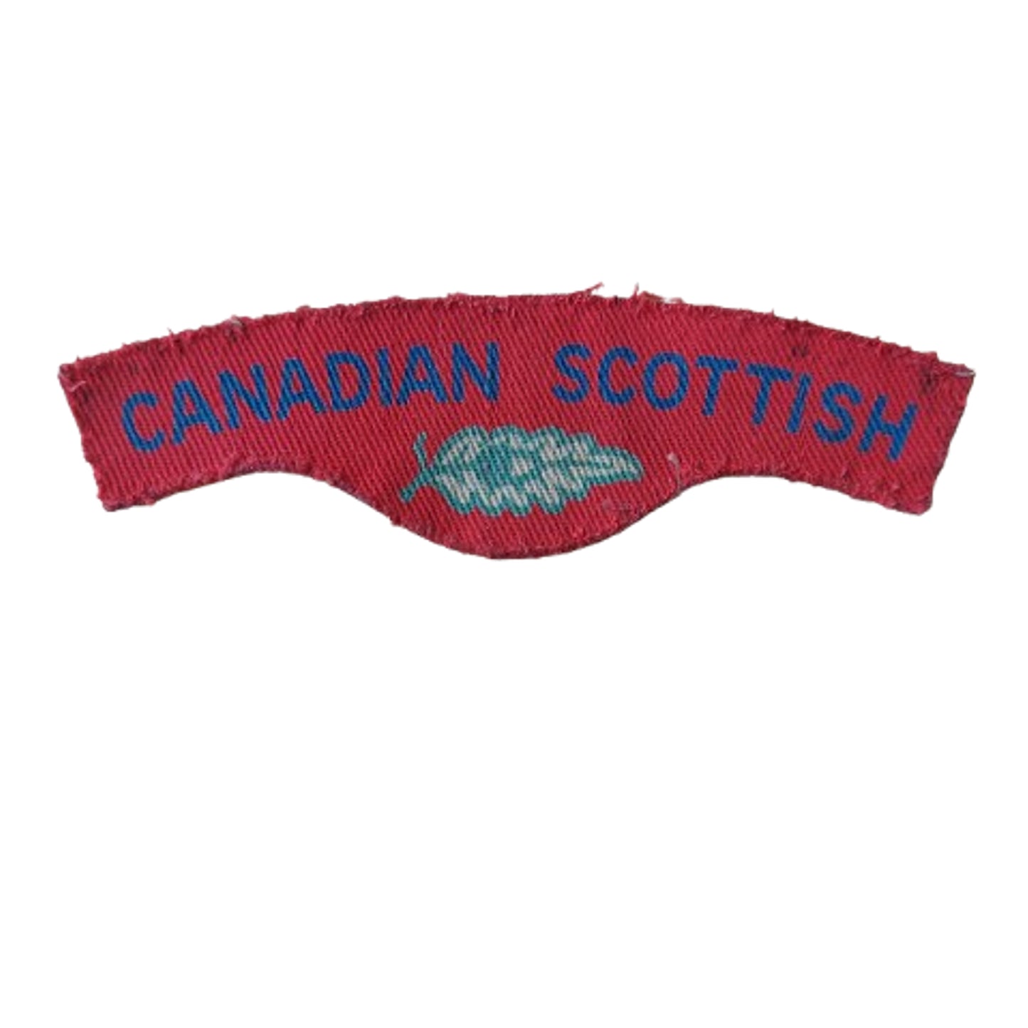 WW2 Canadian Scottish Printed Canvas Shoulder Title