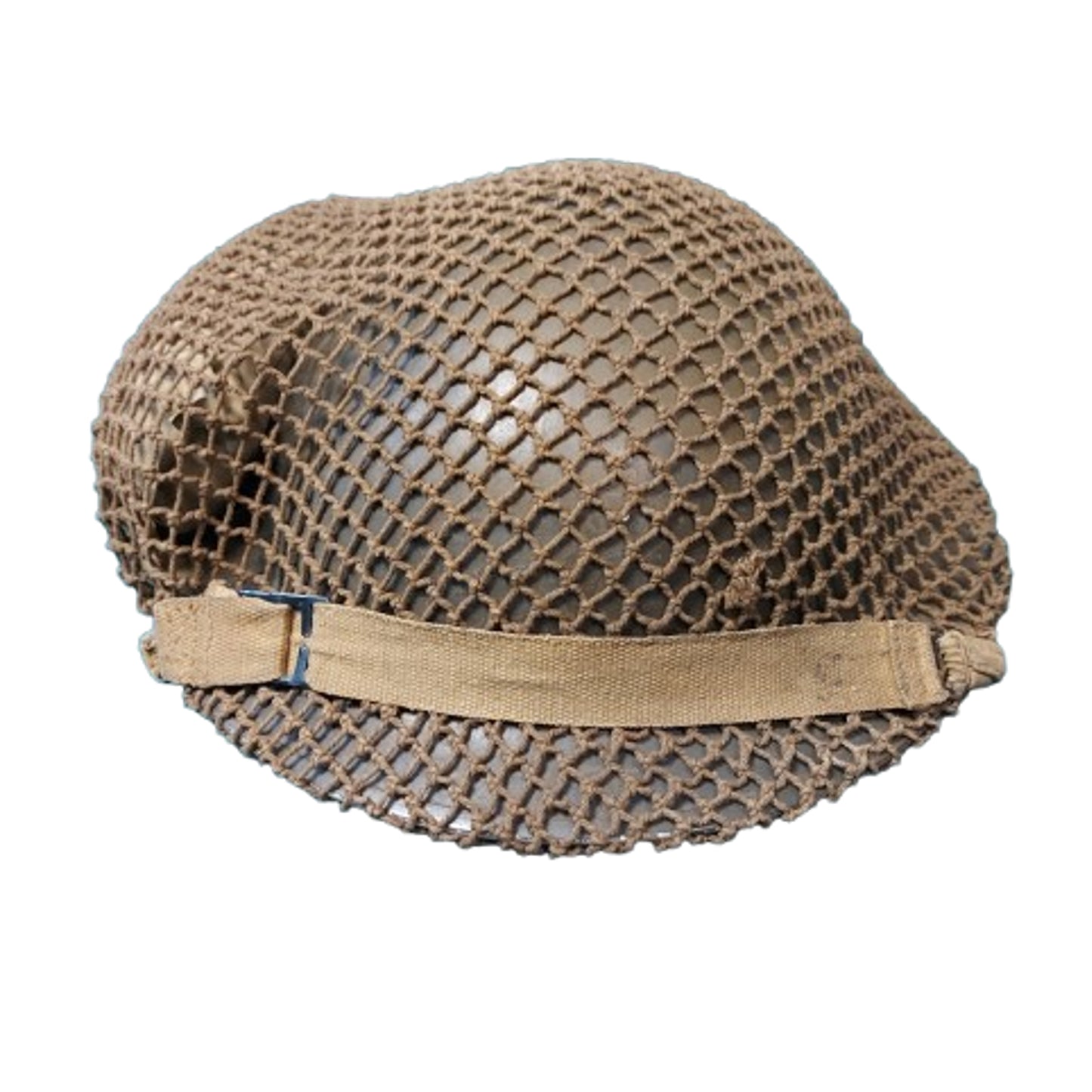 WW2 Canadian Mk.II Combat Helmet With Camouflage Net And Field Dressing 1942