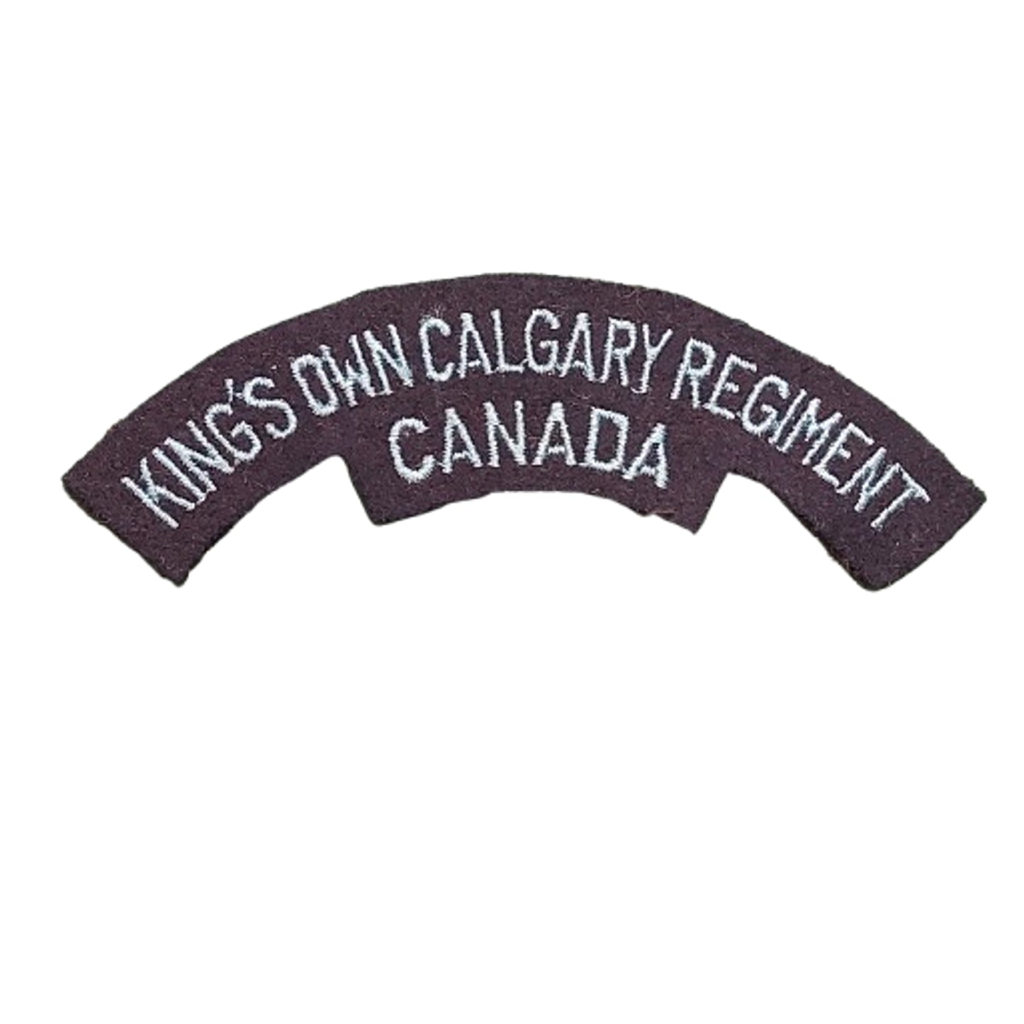 Post-WW2 Canadian KOCR King's Own Calgary Regiment Shoulder Title