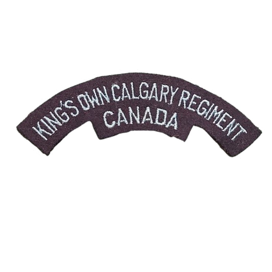 Post-WW2 Canadian KOCR King's Own Calgary Regiment Shoulder Title