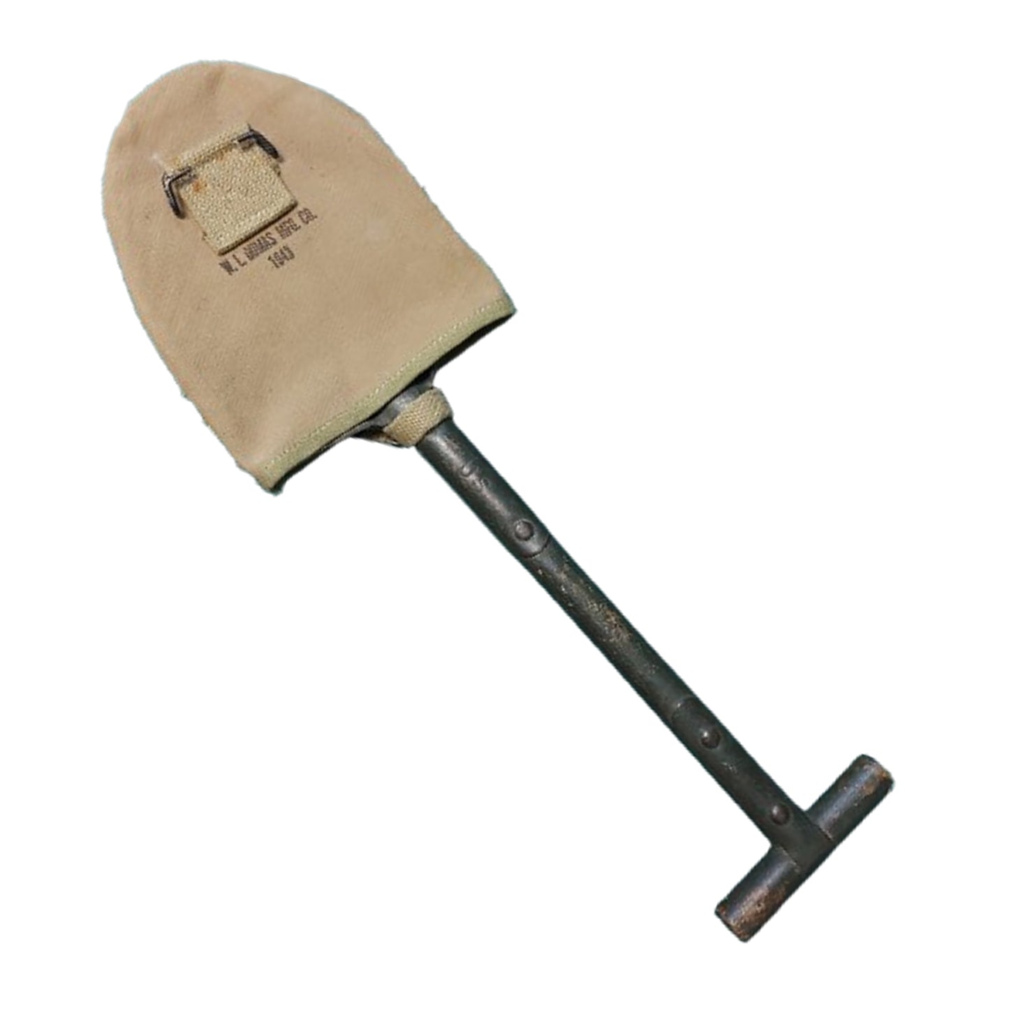 WW2 United States Army M1910 T-Handle Field Shovel With Carrier 1943