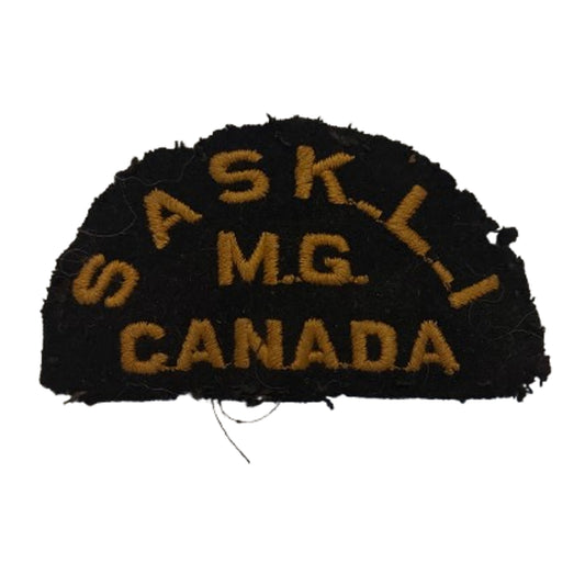 WW2 Canadian Saskatchewan Light Infantry Machine Gun Cloth Shoulder Title