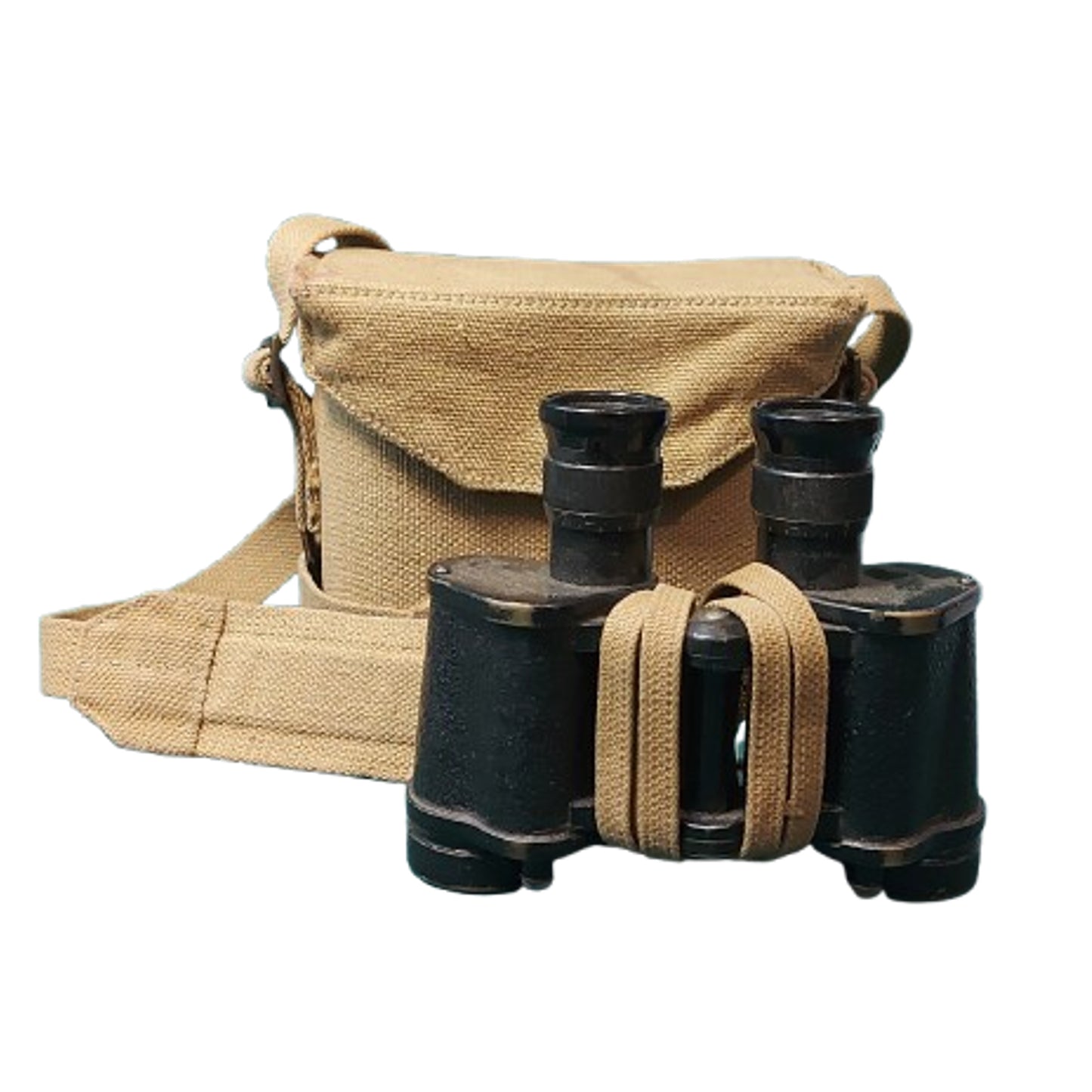 WW2 British Canadian Binoculars in P37 Case