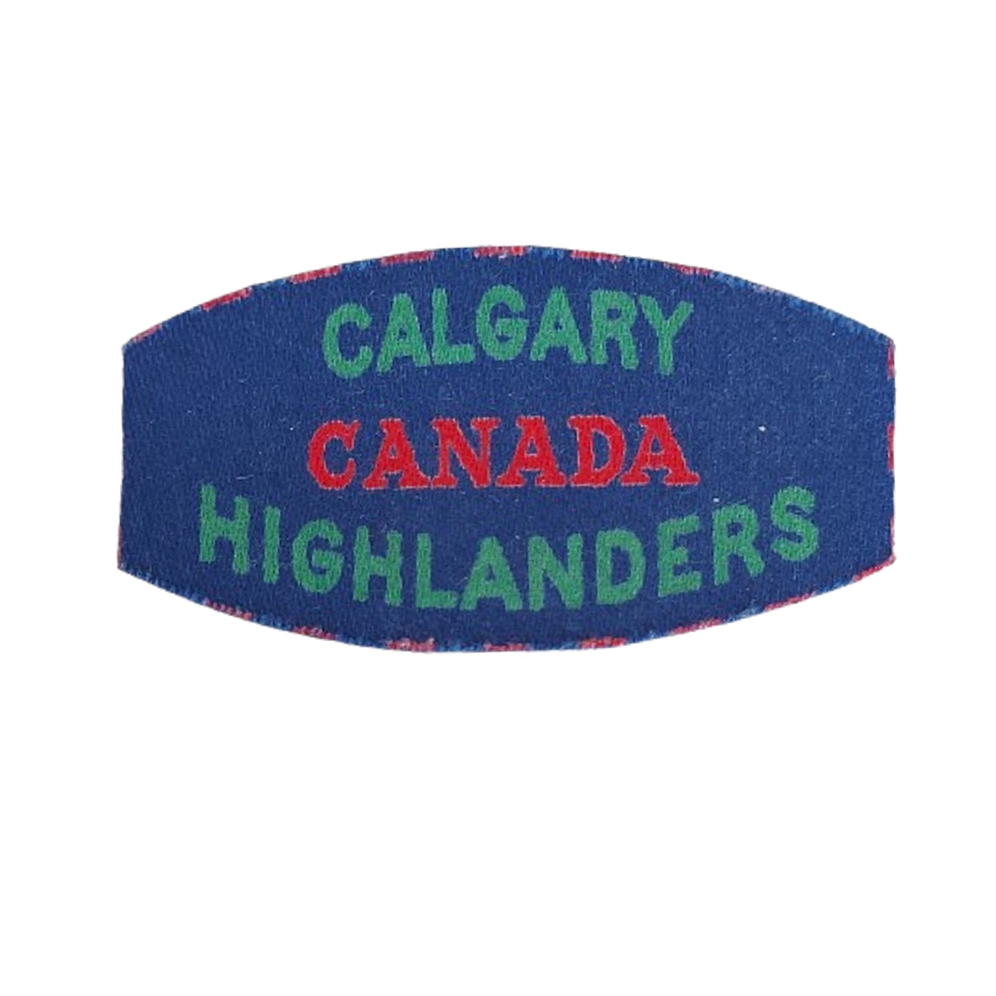 WW2 Canadian Calgary Highlanders Canvas Shoulder Title