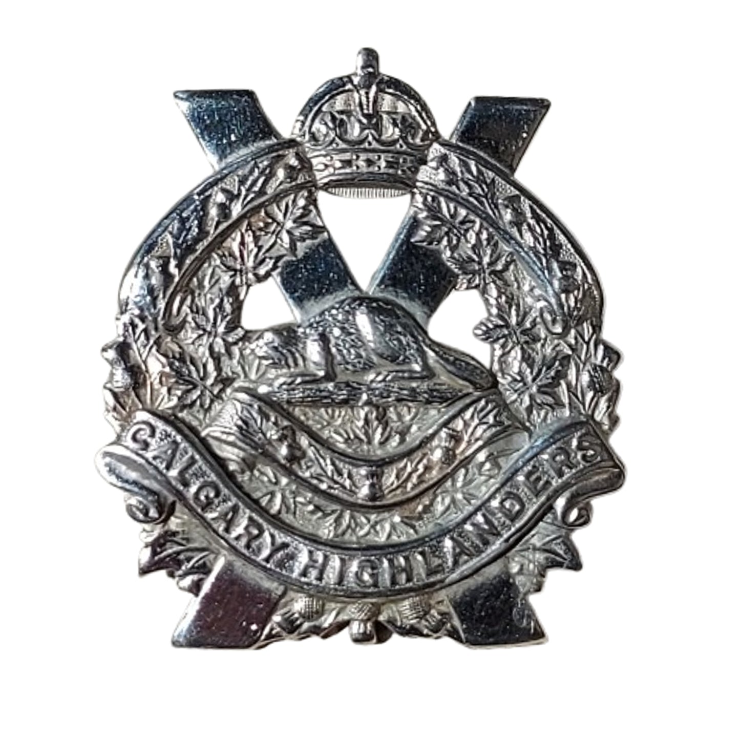 WW2 Canadian The Calgary Highlanders Piper Band Cap Badge