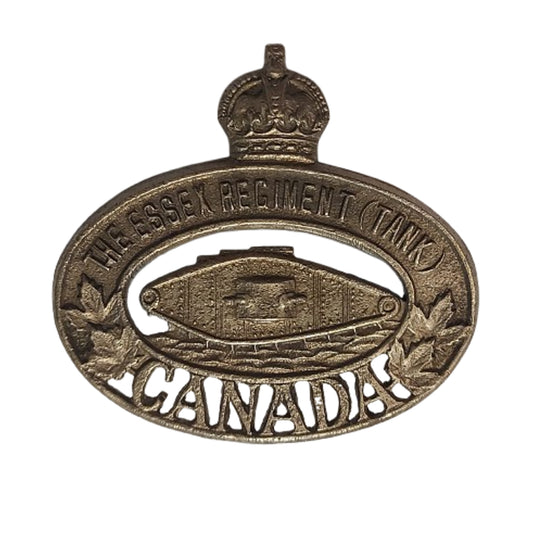 WW2 Canadian The Essex Regiment Tank Cap Badge