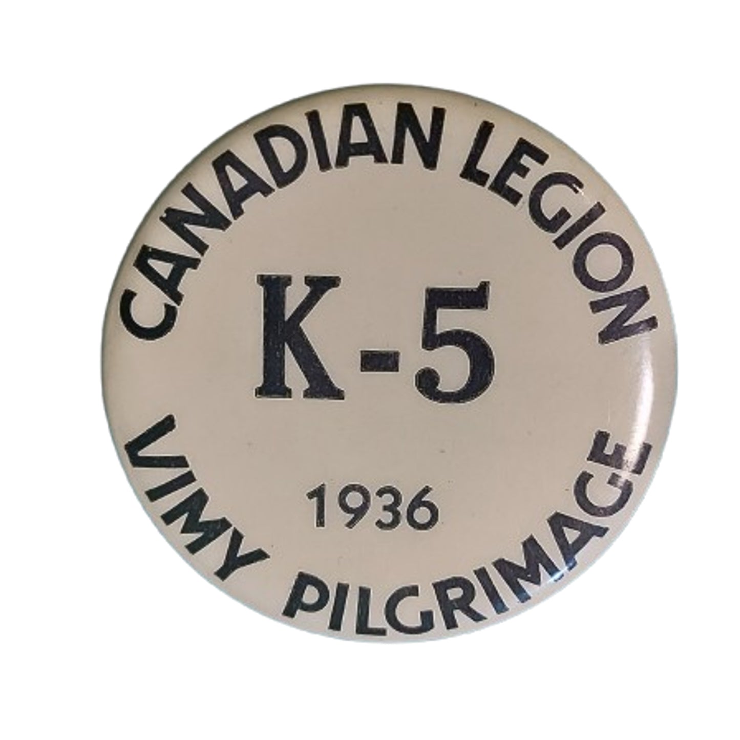 Pre-WW2 Canadian Legion 1936 Vimy Pilgrimage Participants Lapel Button