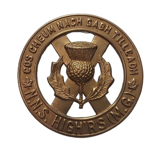 WW2 Canadian North Nova Scotia Highlanders MG Cap Badge