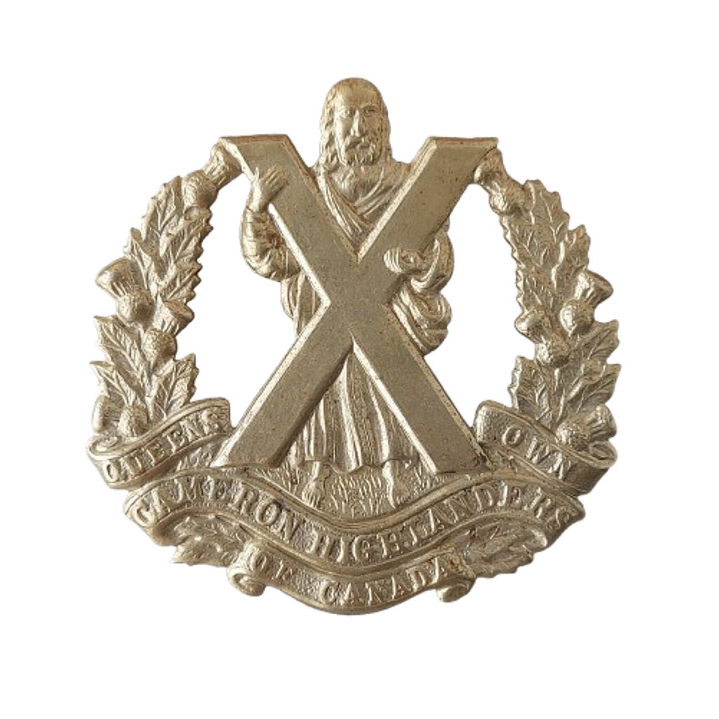 WW2 Canadian Queens Own Cameron Highlanders of Canada Cap Badge Birks