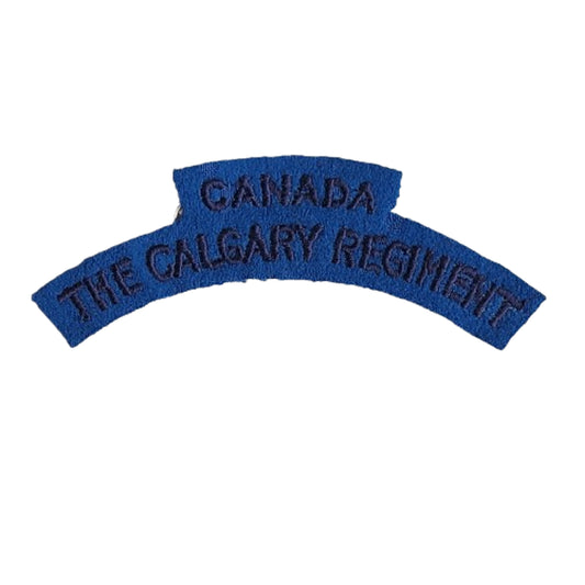 WW2 Canadian Calgary Regiment Cloth Shoulder Title
