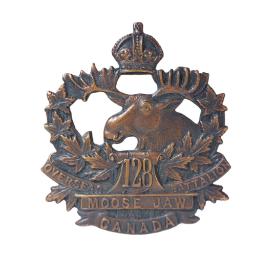 WW1 Canadian CEF 128th Battalion Cap Badge
