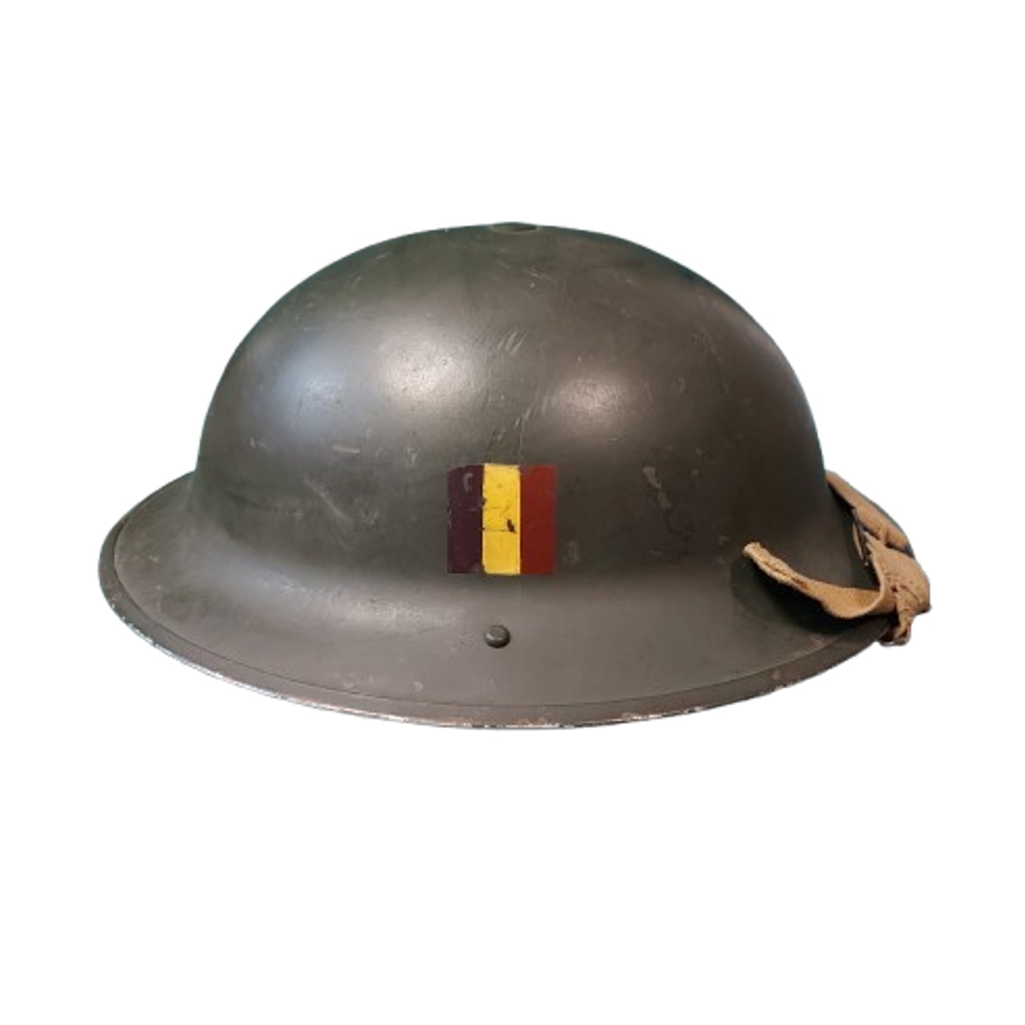 WW2 Canadian GSW Helmet Post-WW2 Belgium Reissue 1949-1952
