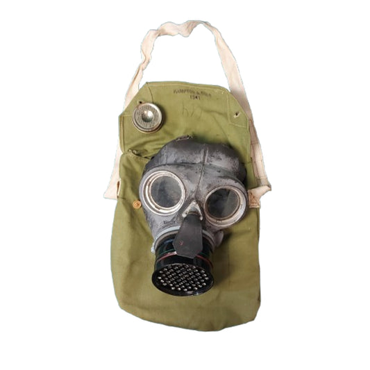 WW2 British Civil Defence Gas Mask In Carry Bag 1942