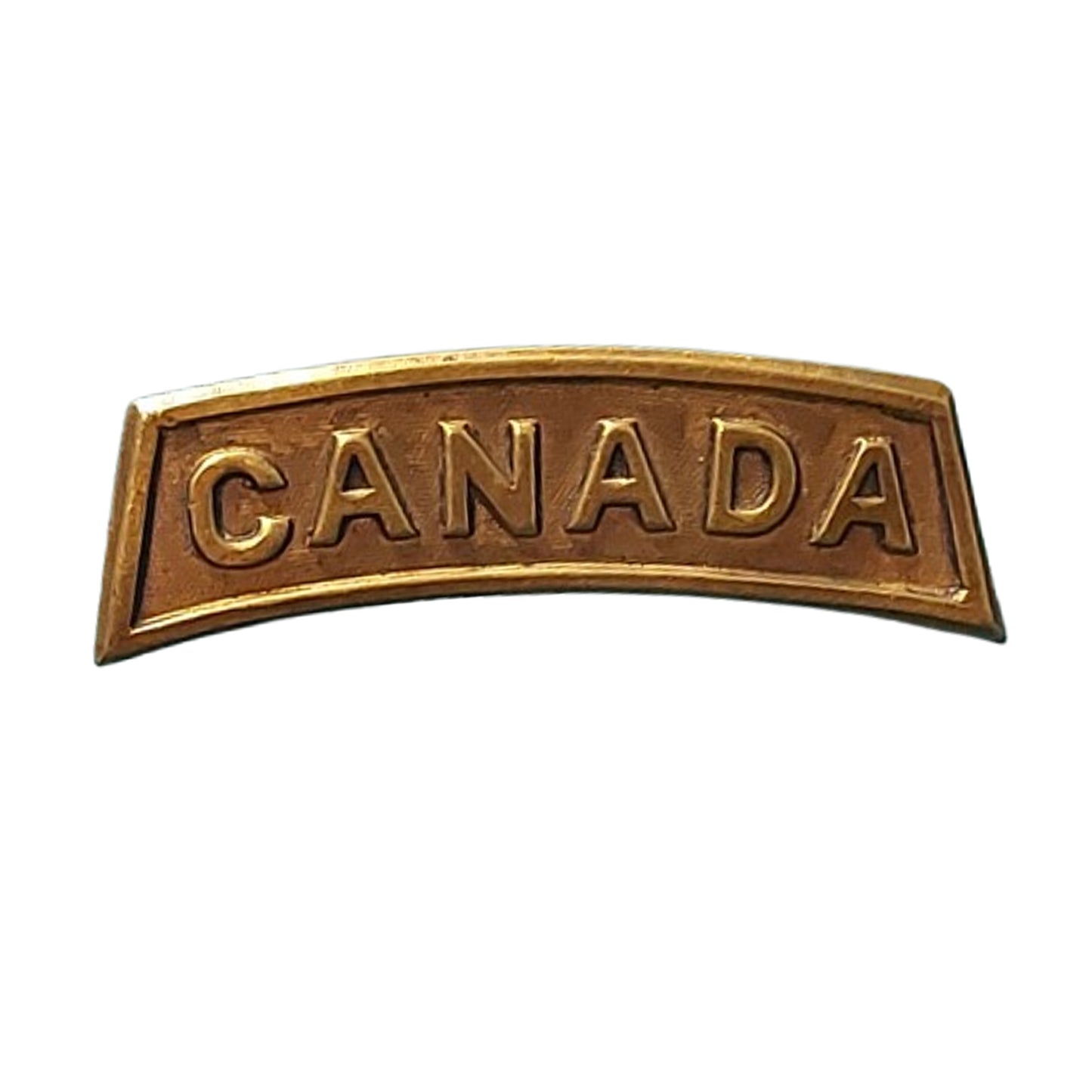 WW1 Canadian CANADA Brass Shoulder Title Caron Bros. 1915