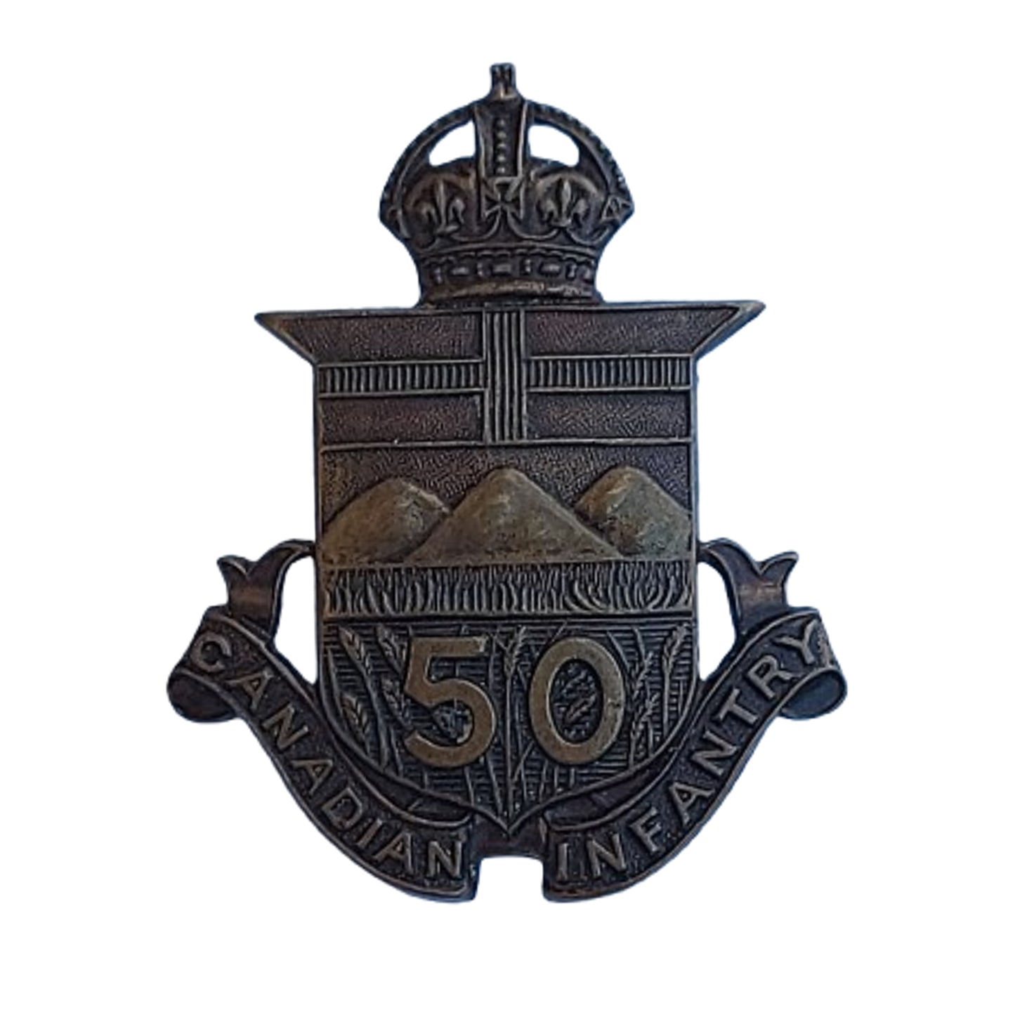 WW1 Canadian 50th Battalion Cap Badge G & S Co.