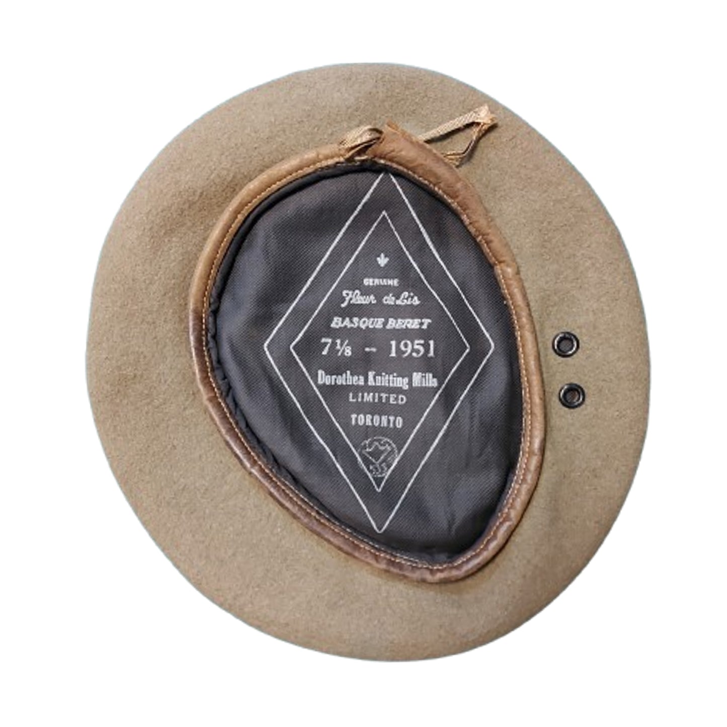 Post-WW2 Canadian Army Korean War Black Knaki Beret 1951
