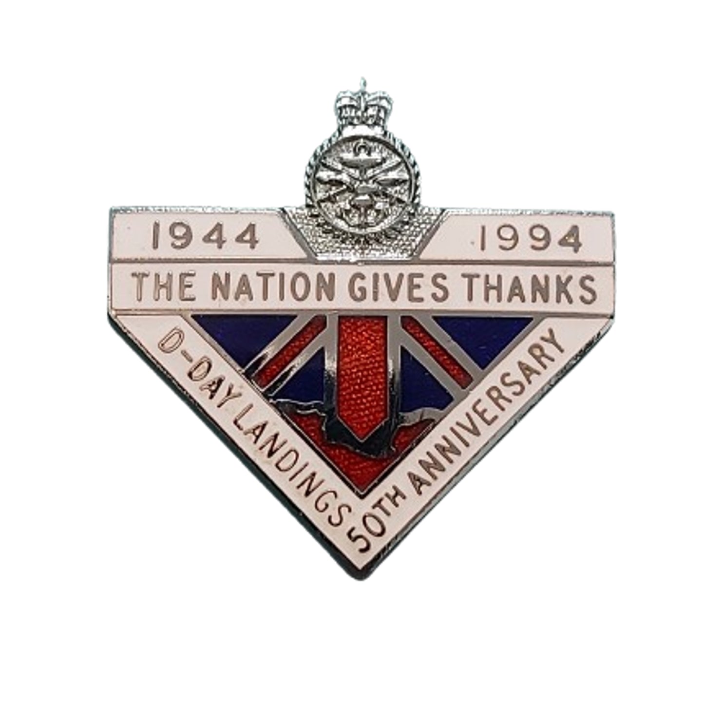 Post-WW2 British Canadian 1944-1994 D-Day Landing 50th Anniversary Lapel Pin