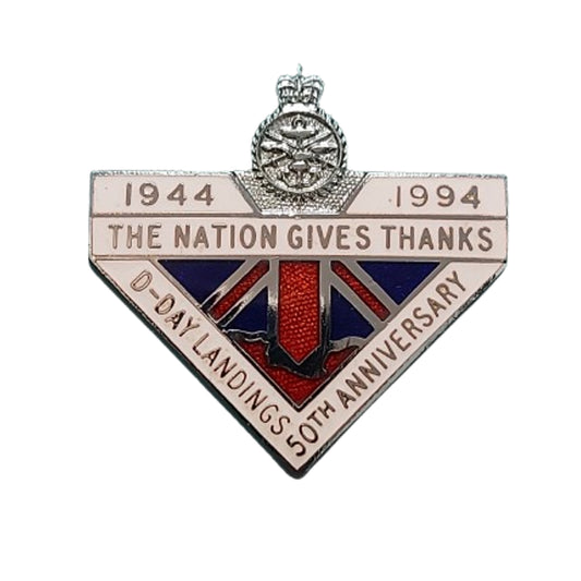 Post-WW2 British Canadian 1944-1994 D-Day Landing 50th Anniversary Lapel Pin