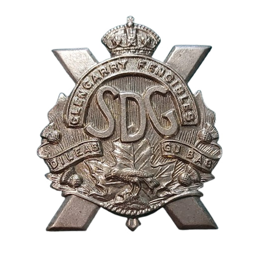 WW2 Canadian Stormont Dundass & Glengarry Highlanders Cap Badge