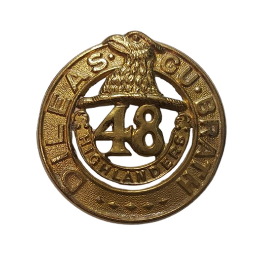 WW2 Canadian 48th Highlanders Glengarry Cap Badge