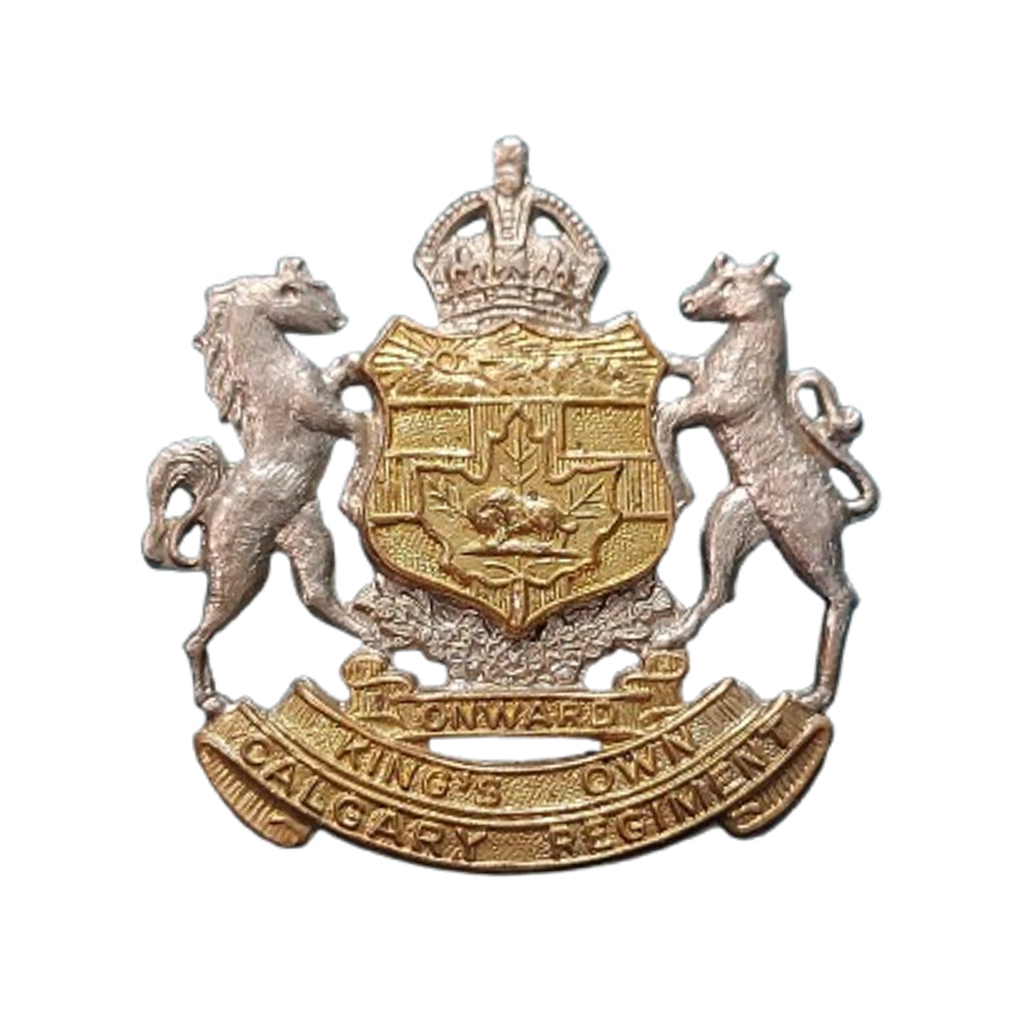 Post-WW2 Canadian KOCR King's Own Calgary Regiment Cap Badge