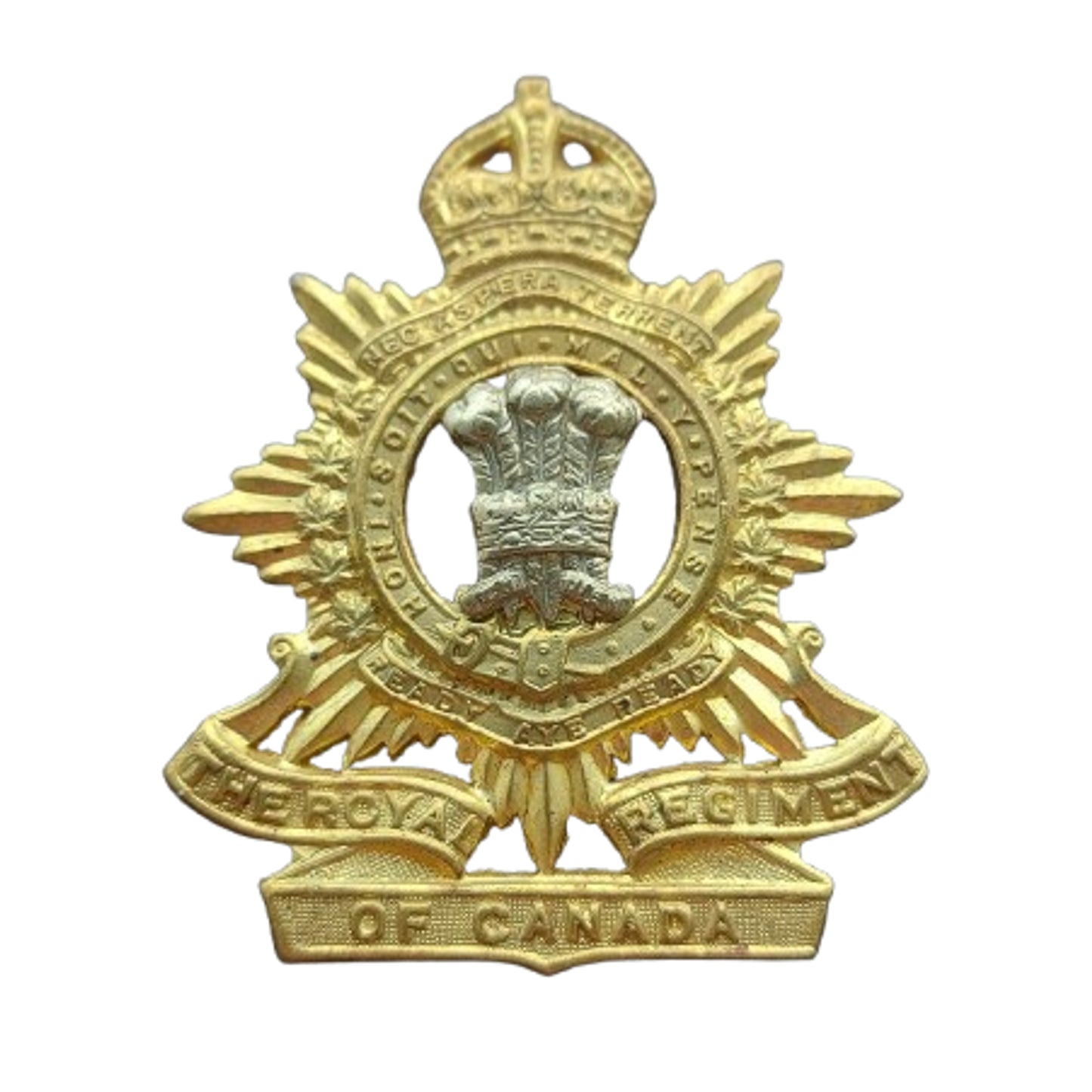 WW2 Canadian The Royal Regiment Cap Badge