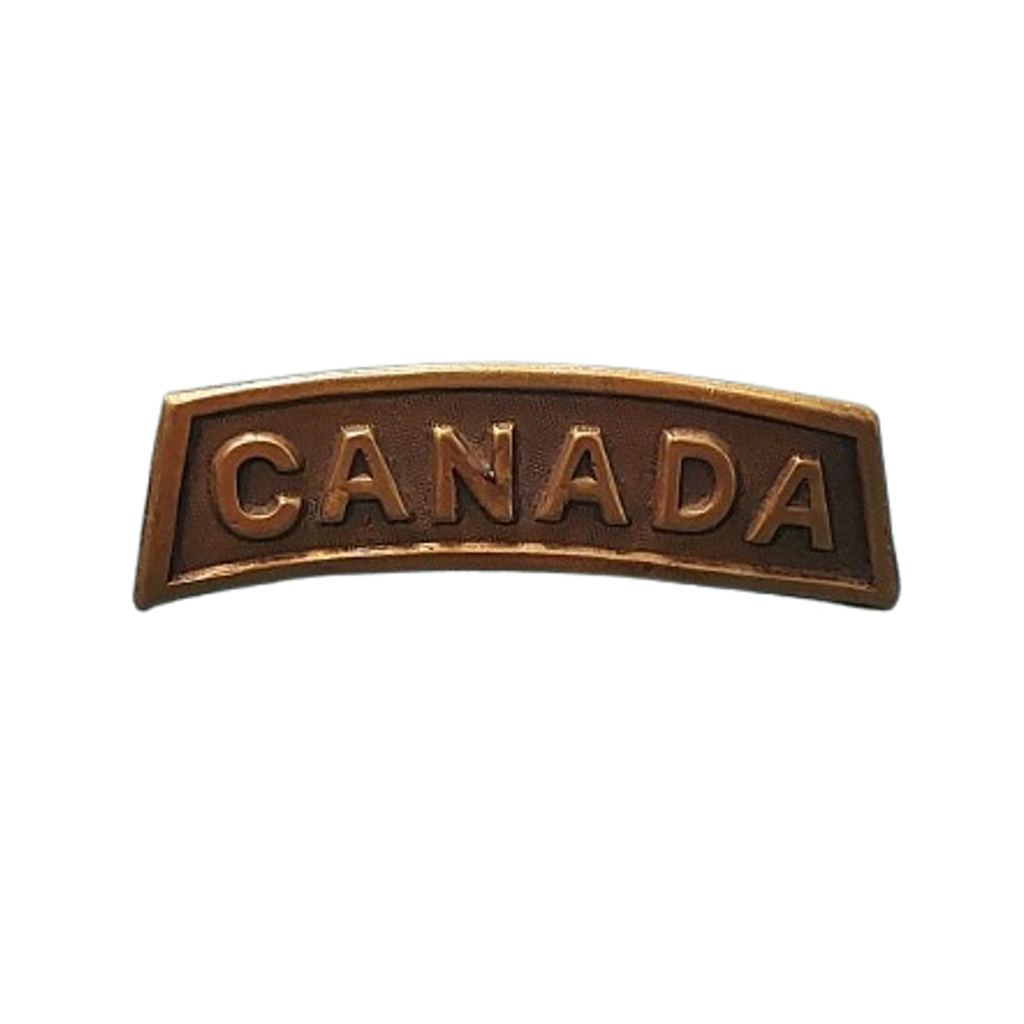 WW1 Canadian CANADA Brass Shoulder Title Caron Bros. 1916