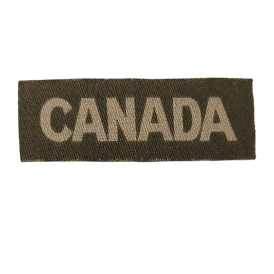 WW2 Canadian CANADA Printed Canvas Shoulder Title #2