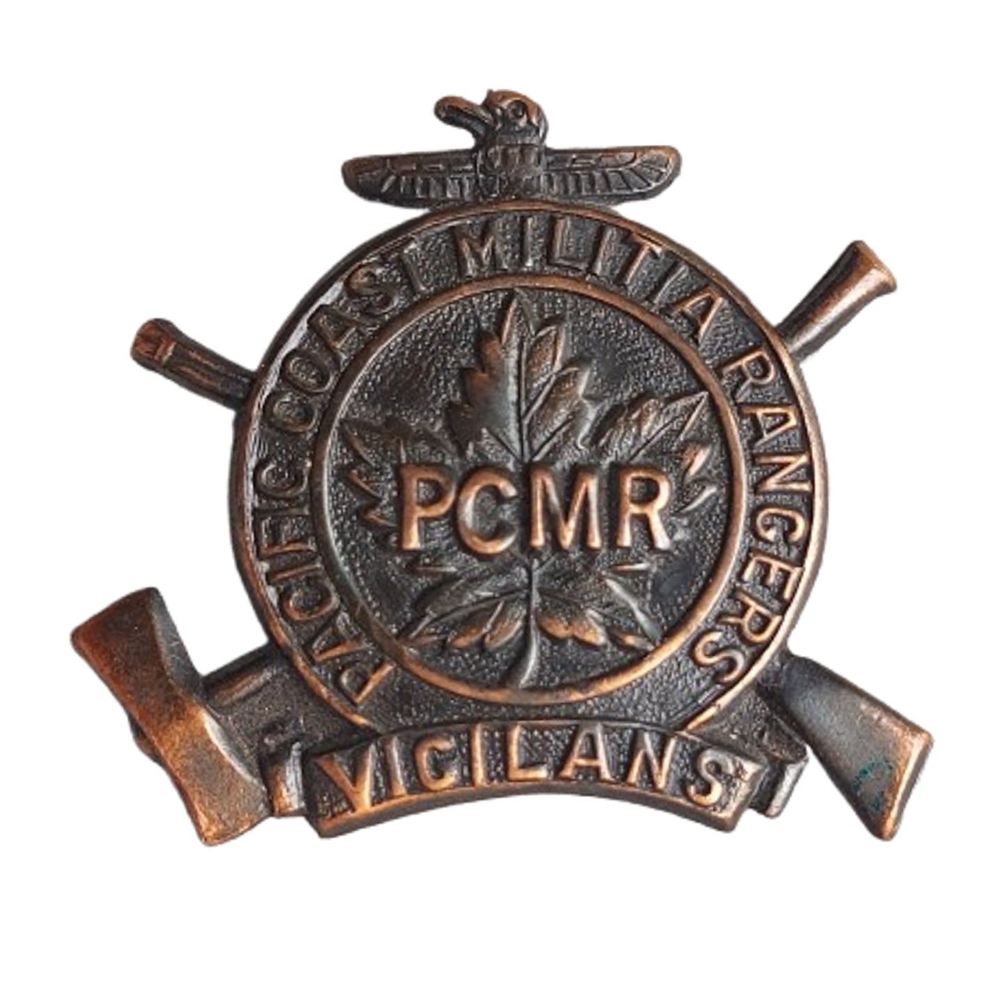 WW2 Canadian PCMR Pacific Coast Mountain Rangers Cap Badge