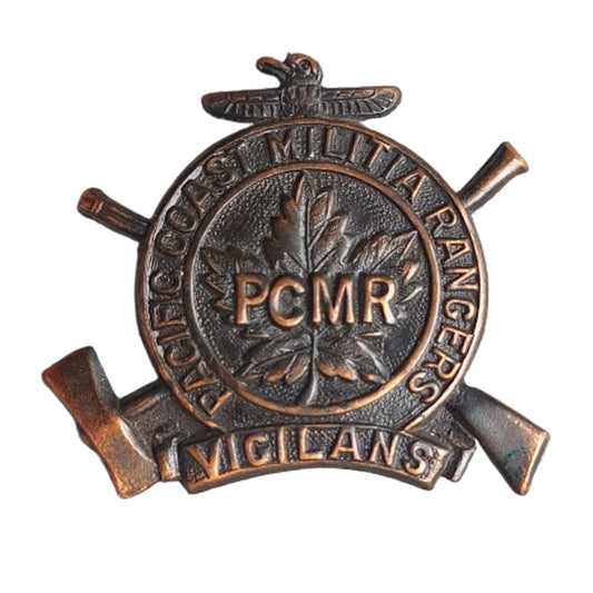 WW2 Canadian PCMR Pacific Coast Mountain Rangers Cap Badge