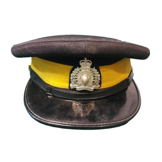 Post-WW2 Canadian RCMP Royal Canadian Mounted Police Named Visor Cap With Badge 1965