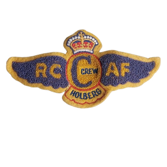 WW2 Canadian RCAF Royal Canadian Air Force C Crew Holberg Jacket Crest