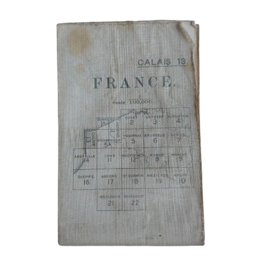 WW1 British Linen Ordnance Map Calais France 1915