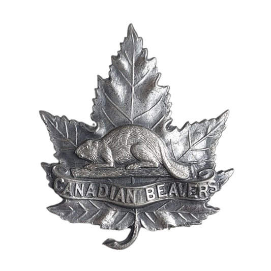 WW2 Canadian Women's Volunteer Reserve Cap Badge Canadian Beavers