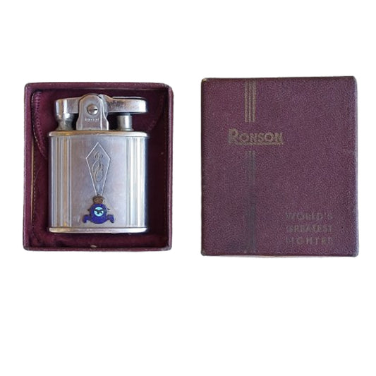 WW2 Canadian RCAF Ronson Lighter With Inscription In Factory Box