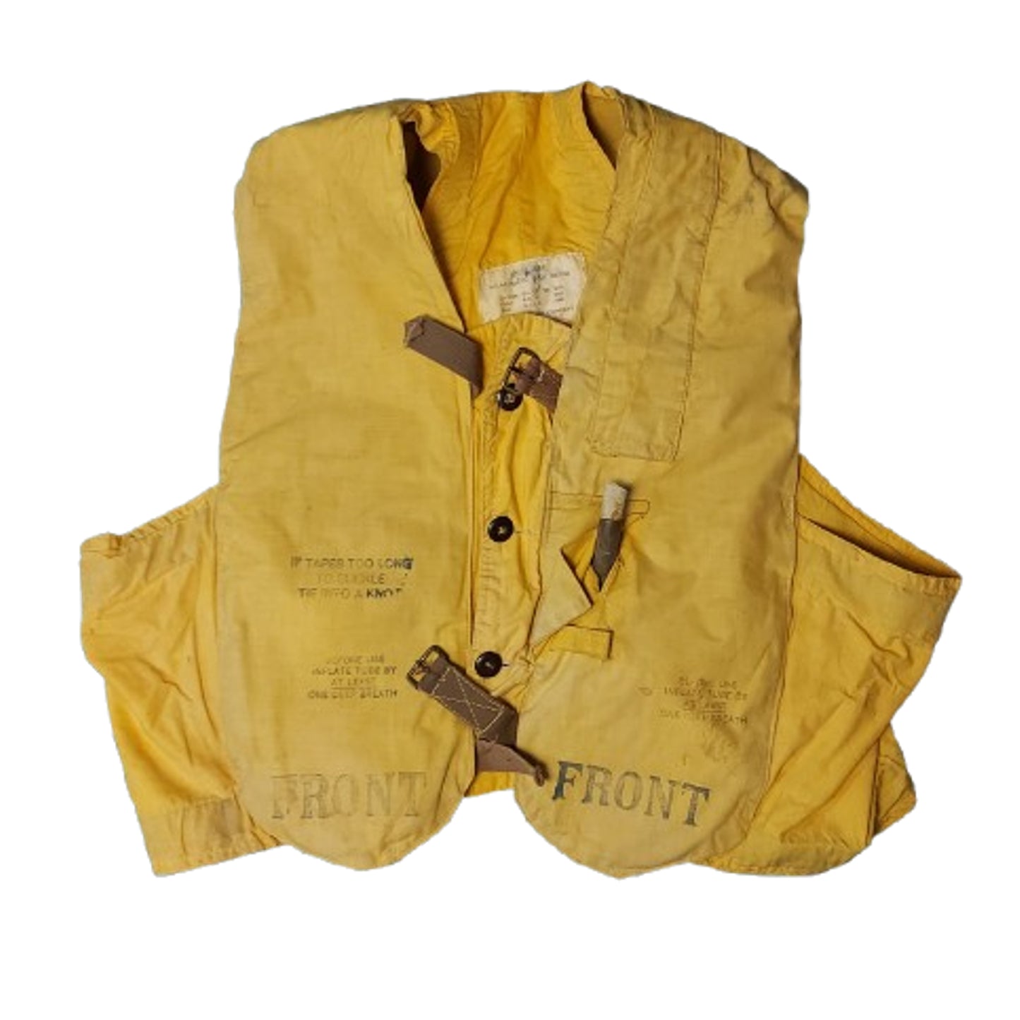 WW2 Canadian RCAF 1932 Pattern Mae West Life Preserver with Bladders