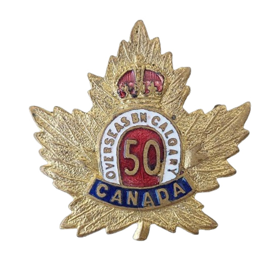 WW1 Canadian 50th Overseas Battalion Sweetheart Pin