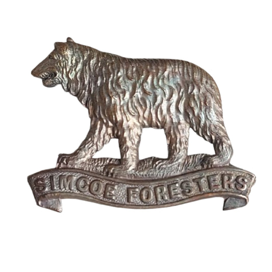 Pre-WW1 Canadian Simcoe Foresters Collar Badge J.R. Gaunt