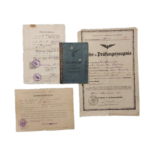 WW2 German Luftwaffe Trained Pilot Soldbuch With Documents