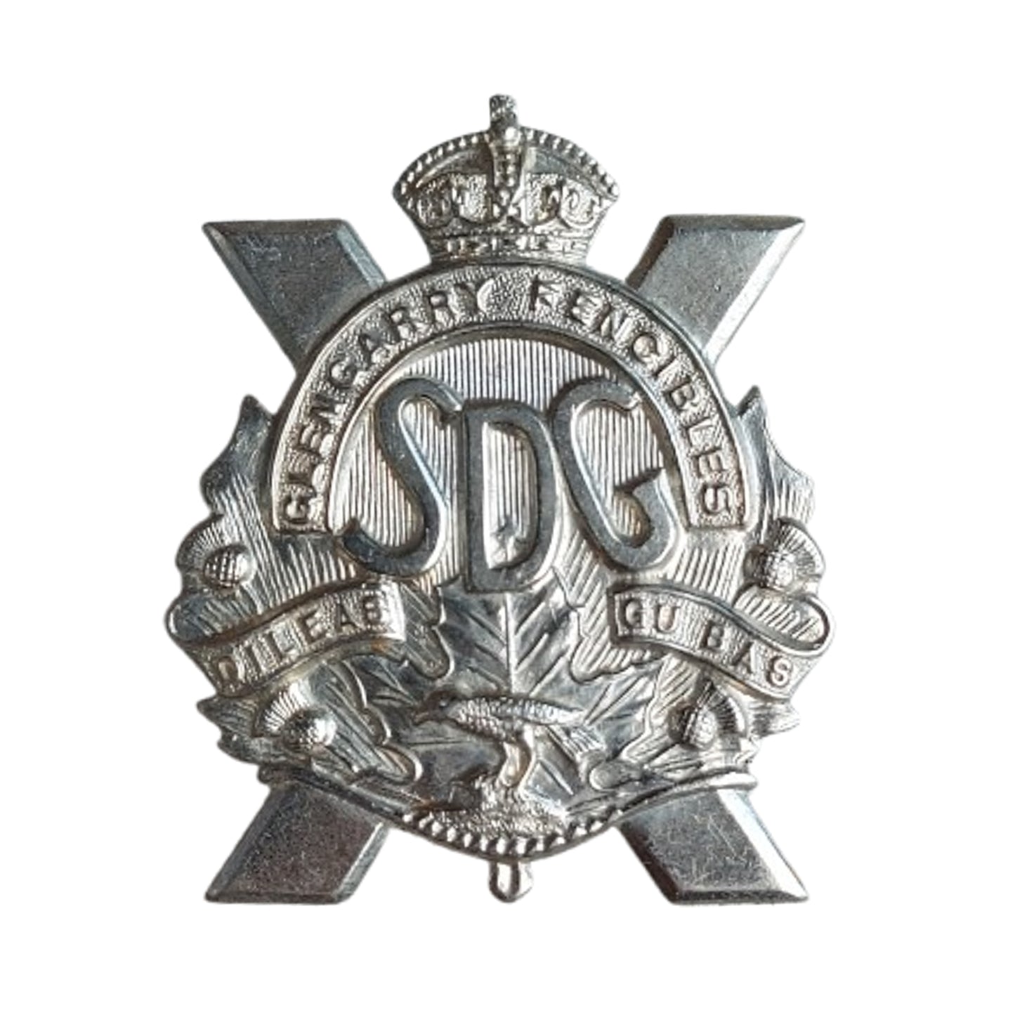WW2 Canadian Stormont Dundass & Glengarry Highlanders Cap Badge Scully Montreal