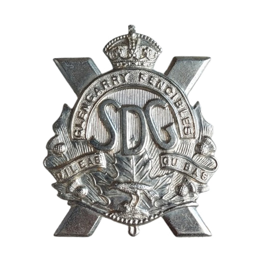 WW2 Canadian Stormont Dundass & Glengarry Highlanders Cap Badge Scully Montreal
