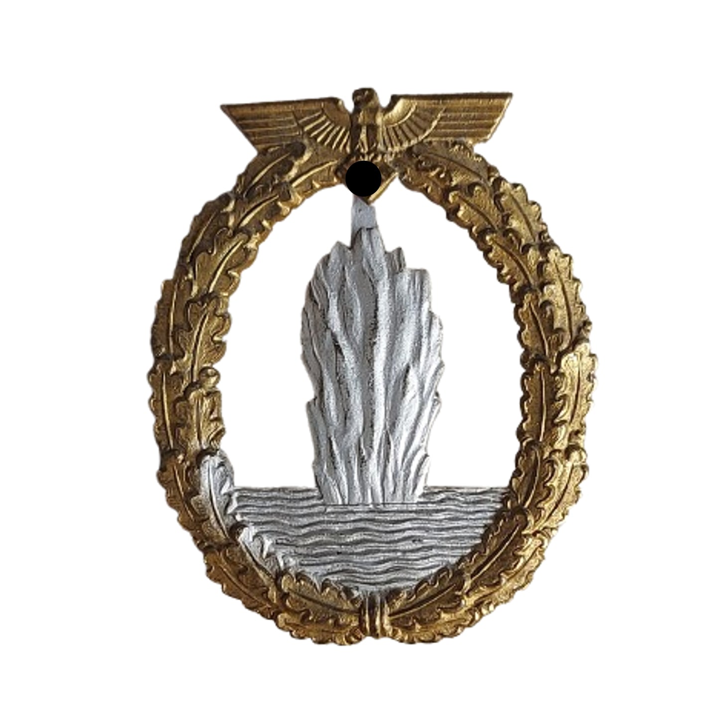 WW2 German Navy Kriegsmarine Minesweeper Badge Maker Marked R.K.