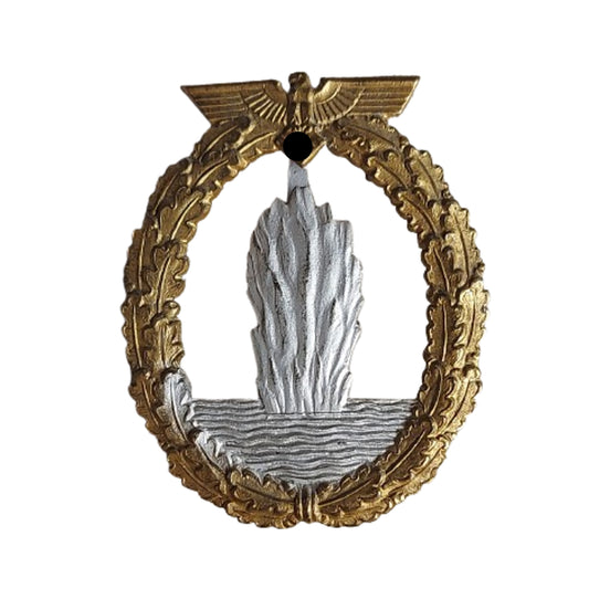 WW2 German Navy Kriegsmarine Minesweeper Badge Maker Marked R.K.