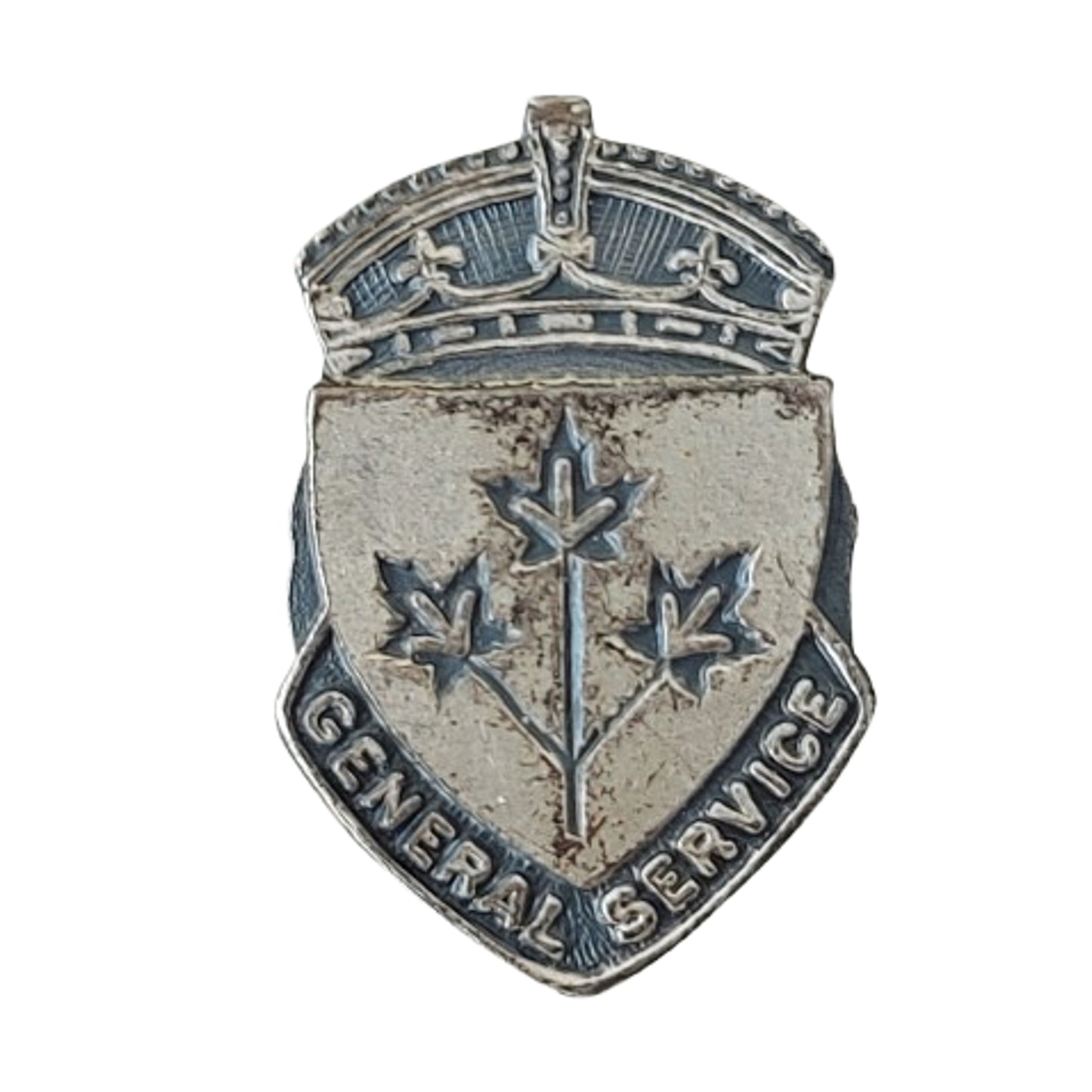WW2 Canadian General Service Lapel Badge Sterling Silver Number 710701